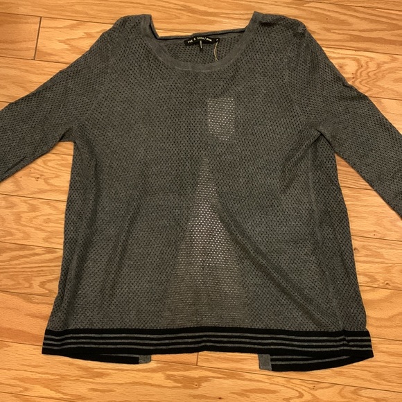 NWT Rag & Bone Grey Pullover Sweater - Nikki Split Back - Picture 4 of 6